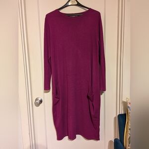Purple Sweater Dress, Pockets Cabincore, Normcore, Scandi Girl, Grunge, Baddie